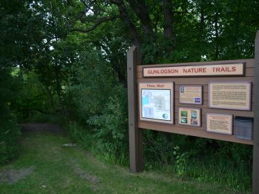 the gunlogson nature preserve is located within icelandic state park and offers 3 miles of trails through the 200 acre nature preserve. photo