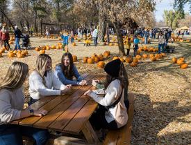 girls at pumpkin patch