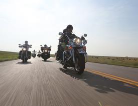 Motorcyclists on the open road