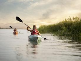 kayaking on Devils Lake