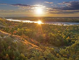 Double sunset bluffs