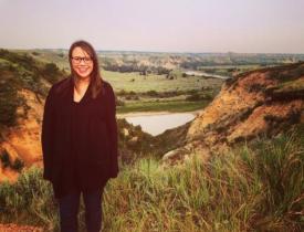 Carloline Allan in the Badlands