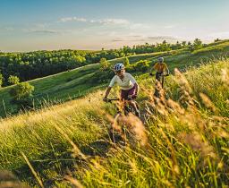 Biking by Fort Abraham Lincoln State Park